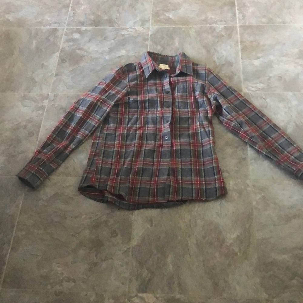 Grey flannel LL Bean button down. Size small